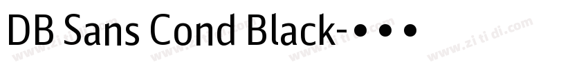 DB Sans Cond Black字体转换 DB Sans Cond Black字体转换